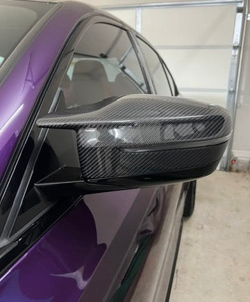 REAL CARBON MIRROR CAP REPLACMENT FOR BMW G2X G30 G42 G15 M340 330. Years 2020-2025.
